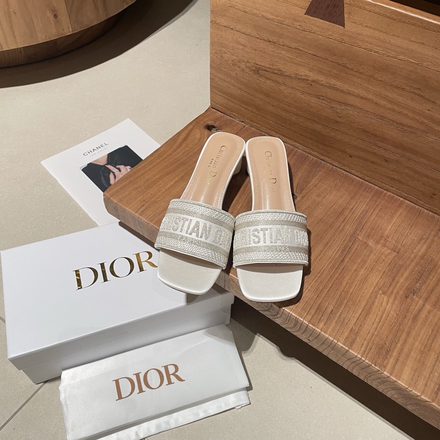 Dior Embroidered Slides