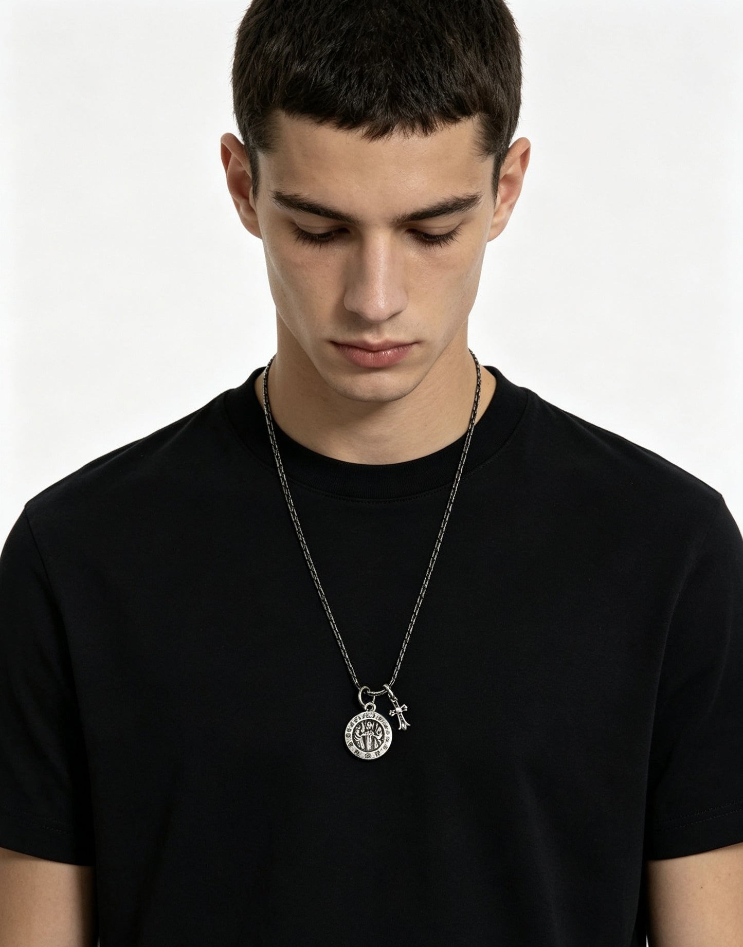 Chrome Hearts Sterling Silver Cross Necklace