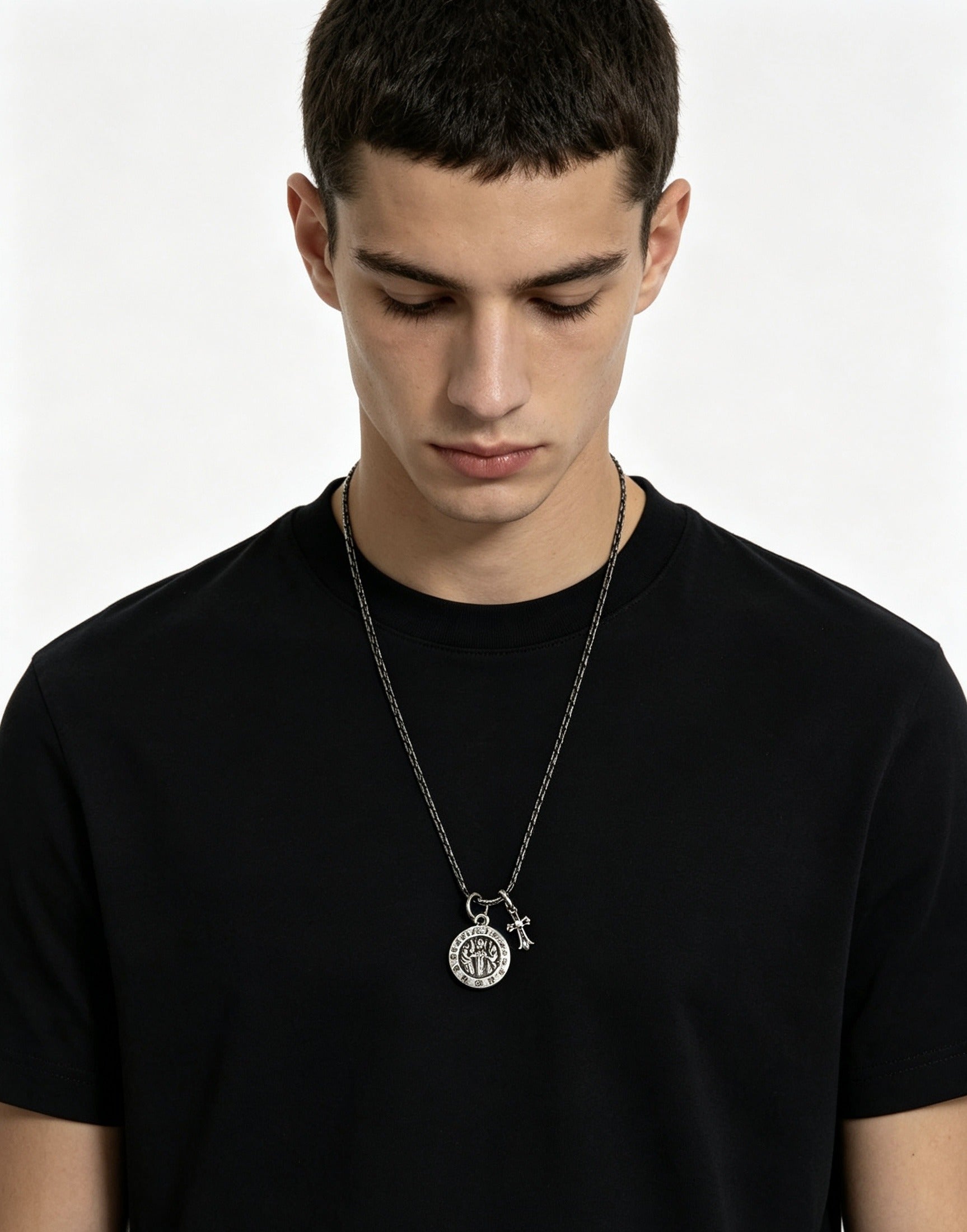 Chrome Hearts Sterling Silver Cross Necklace