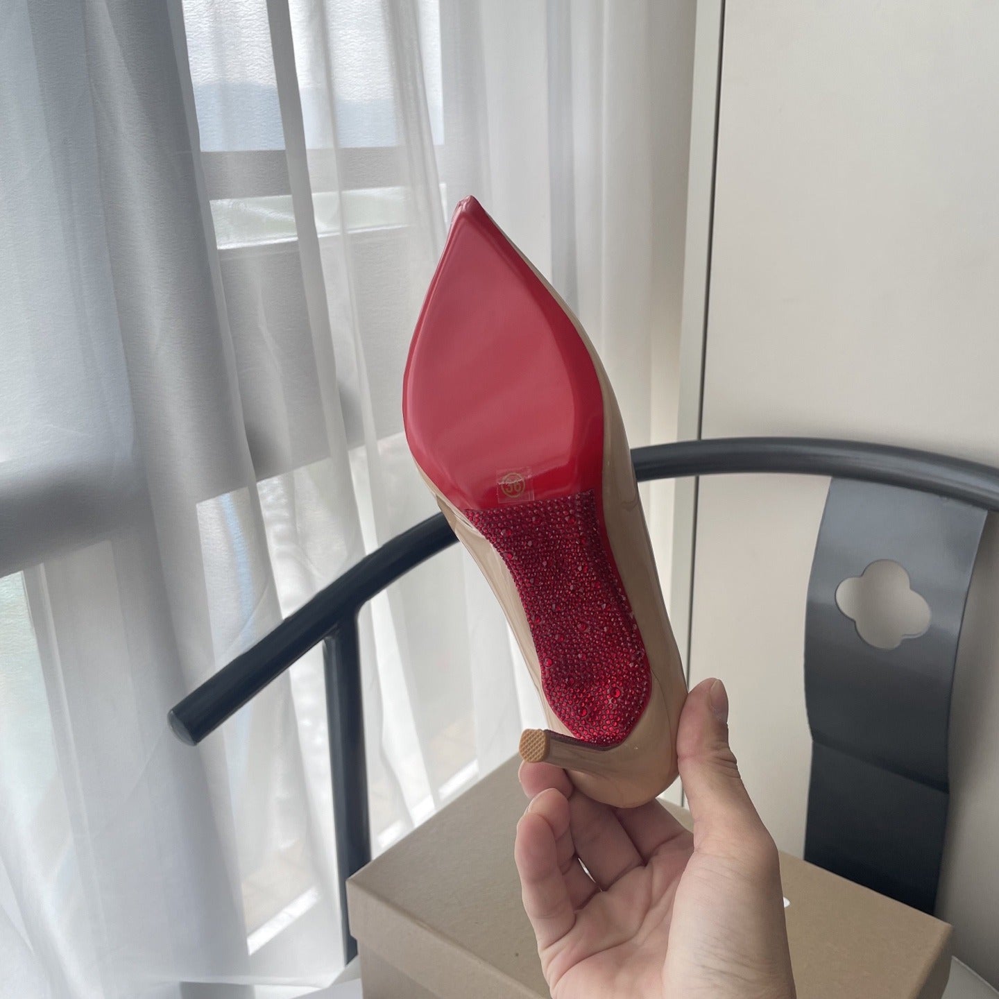 Celine Patent Leather & Lambskin Leather Pointed Toe Heels