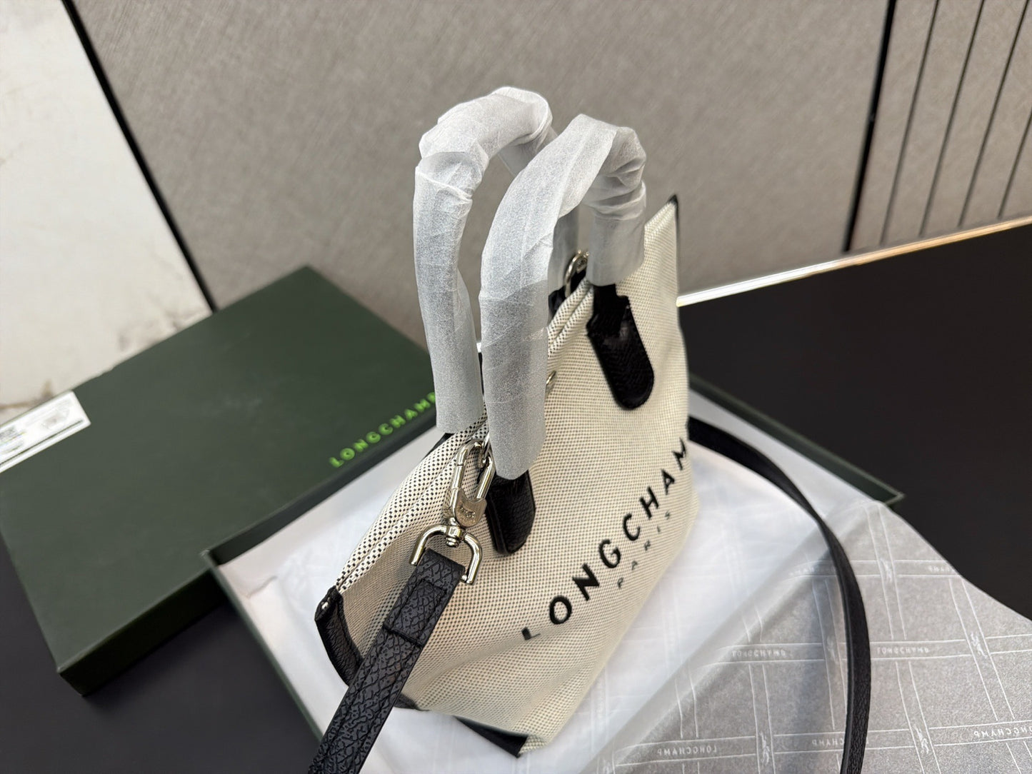 Longchamp Canvas Printed Tote Bag