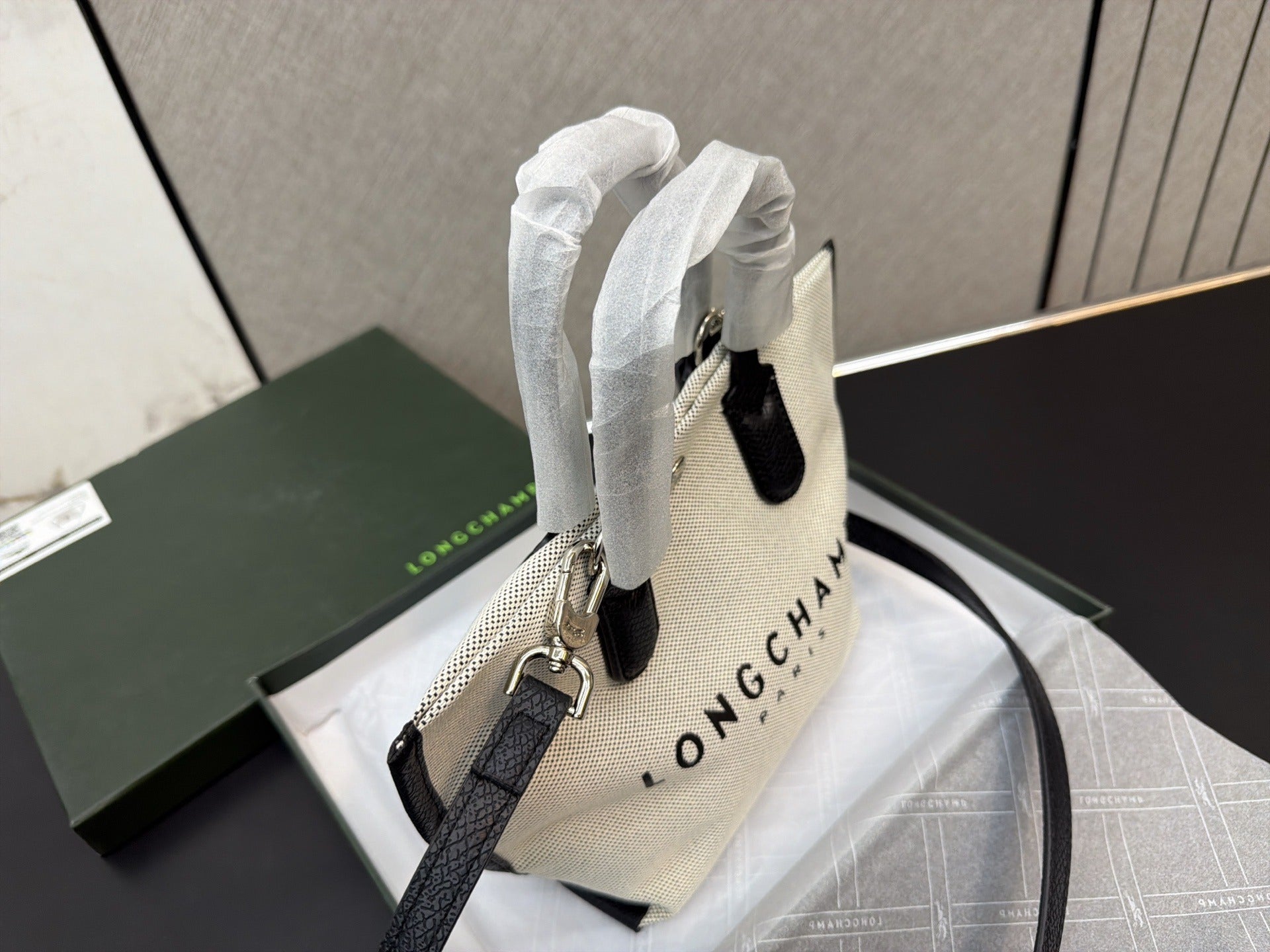 Longchamp Canvas Printed Tote Bag