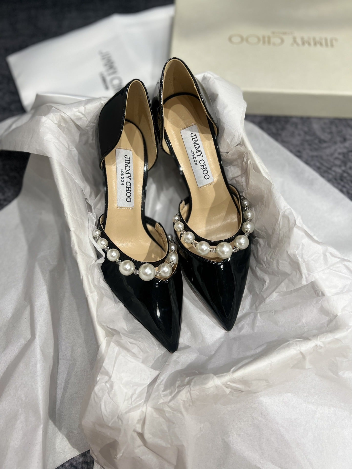 Jimmy Choo Black Pearl Heels