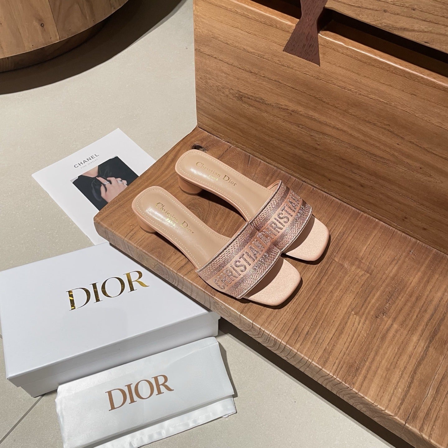 Dior Embroidered Slides