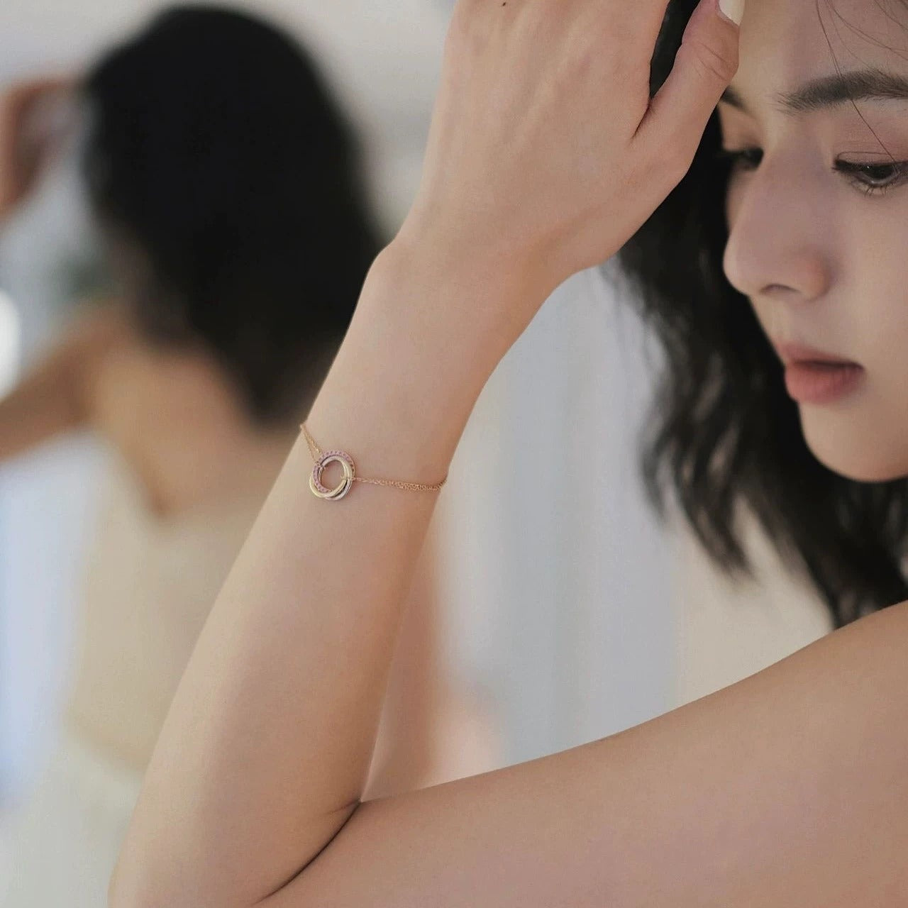 Cartier Gold Brass Colorblock Bracelet