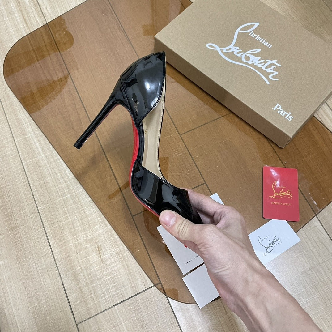 Jimmy Choo Patent Leather & Lambskin Leather Heels
