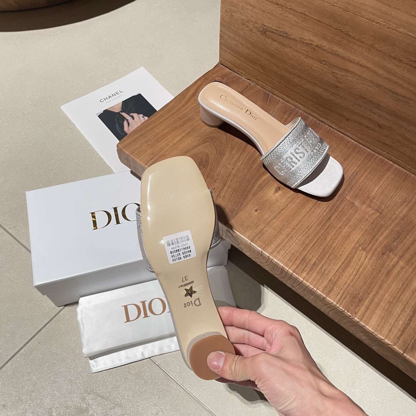 Dior Embroidered Slides