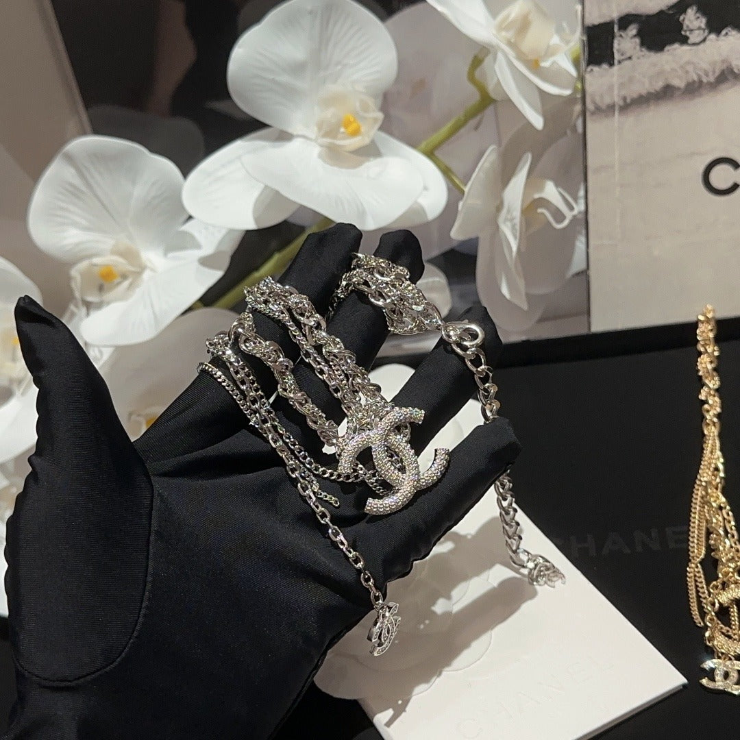 Chanel Silver Chain Necklace