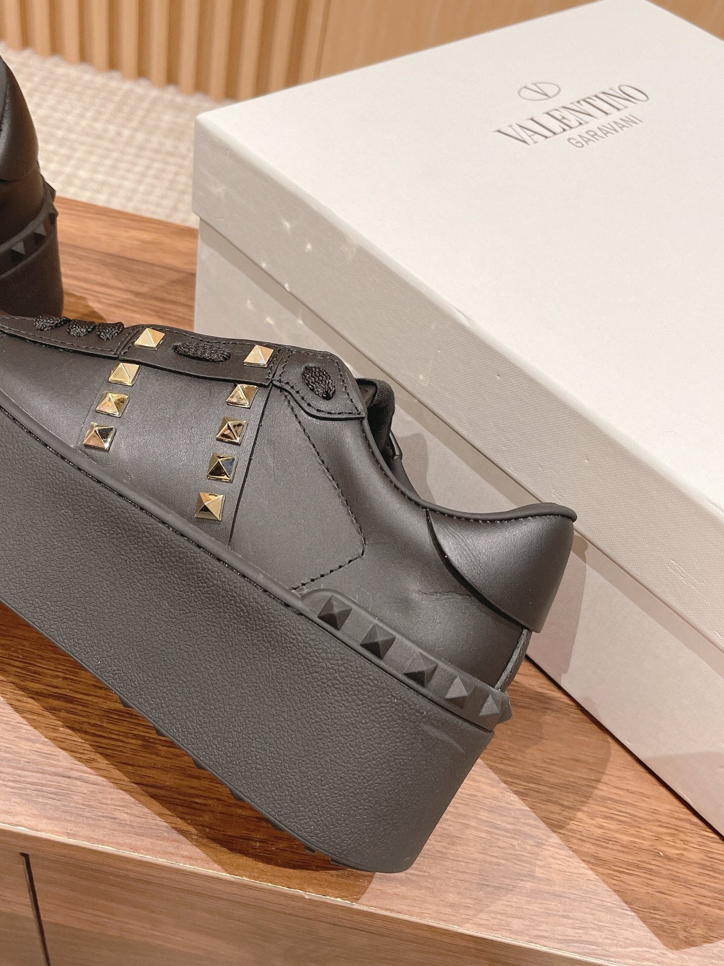 Valentino Calfskin Leather Sneakers