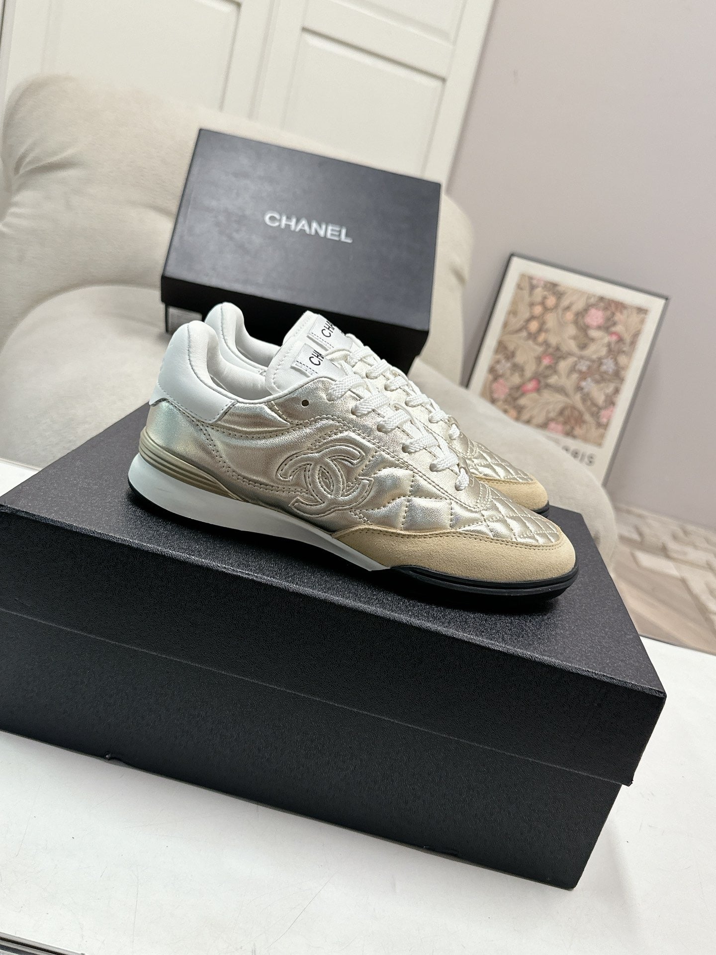 Chanel Lambskin Leather Sneakers